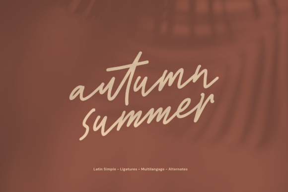 Autumn Summer Font for Business