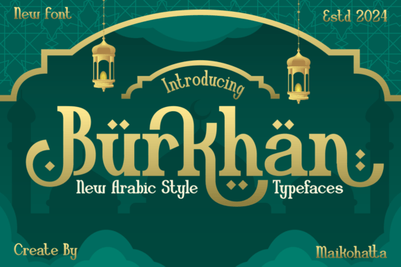 Burkhan: The Stylish Arabic-Style Typeface for Crafters