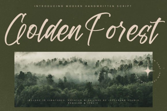 Golden Forest Font for Elegant Branding